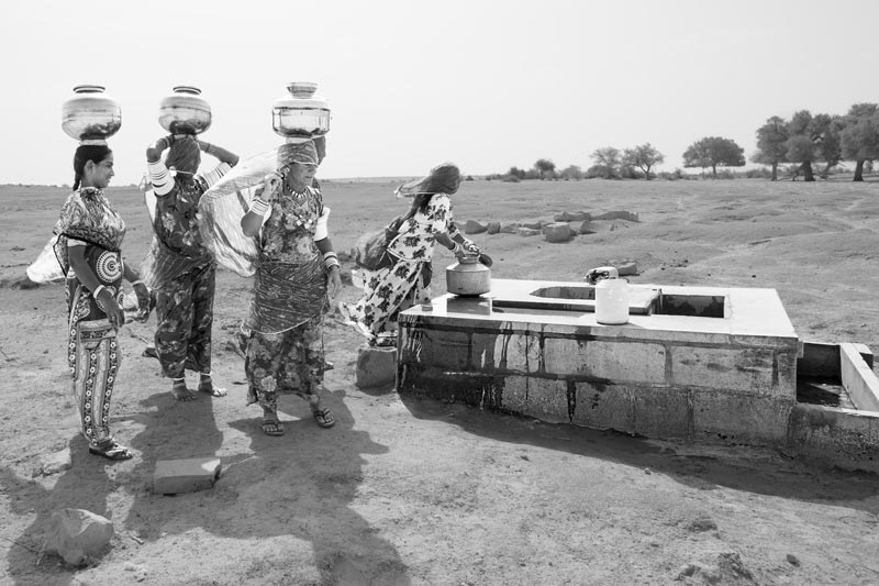 Integrated Solution for Rural Drinking Water Challenges - rejuvenated traditional drinking water well (called 'beri') in use in Jaisalmer district, Rajasthan